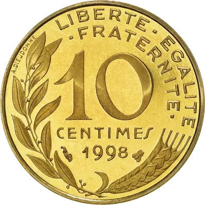 France 10 centimes Marianne - 1998 - Proof