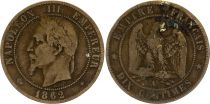 France 10 Centimes Napoleon III - Laurel head - 1862 A Paris