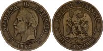 France 10 Centimes Napoleon III - Laurel head - 1862 K Bordeaux