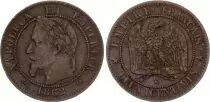 France 10 Centimes Napoleon III - Laurel head - 1862K Bordeaux