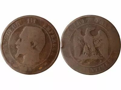 France 10 Centimes Napol�on III 1857 K Bordeaux
