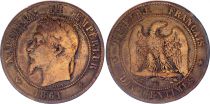 France 10 Centimes Napoleon III Laureate head - 1861 BB Strasbourg  - Fine - KM.798.2