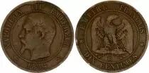 France 10 Centimes Napoleon III Nude head - 1854 B Rouen
