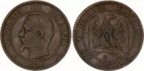 France 10 Centimes Napoleon III Nude head - 1855 B Rouen