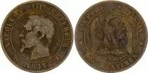 France 10 Centimes Napoleon III Nude head - 1855 MA Marseille
