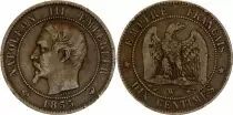 France 10 Centimes Napoleon III Nude head - 1855 W Lille