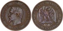 France 10 Centimes Napoleon III Nude head - 1855 W Lille