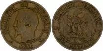 France 10 Centimes Napoleon III Nude head - 1856 B Rouen