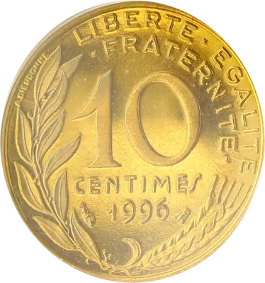 France 10 Centimes Proof Marianne 1996