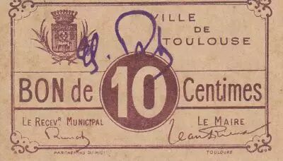 France 10 centimes Toulouse City