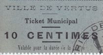 France 10 centimes Vertus Ticket Municipal