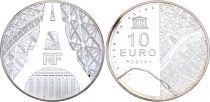 France 10 Euros - Eiffel tower - Palais de Chaillot - 2014 - Silver - Proof BE - without boxe and without certificate