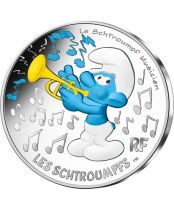 France 10 Euros - Silver - Le Schtroumpf musicien - 2020