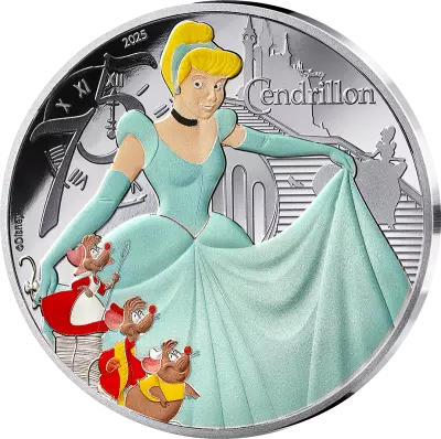 France 10 Euros Cendrillon 2025 BE - Argent coloris�e Disney