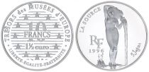 France 10 Francs  - 1,50 euros - La source by Ingres  - 1996 - Silver - with certificat