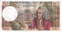 France 10 Francs  - Voltaire - 02-07-1970 - Serial G.607 - XF - P.147