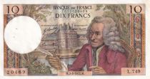 France 10 Francs  - Voltaire - 03-02-1972 - Serial L.749 -  P.147
