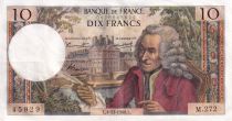 France 10 Francs  - Voltaire - 04-11-1966 - Serial M.272 - XF - P.147