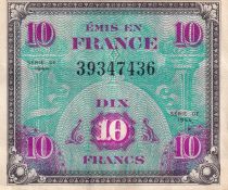 France 10 Francs - Allied Military Currency - 1944 - Without Serial - P.116