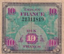France 10 Francs - Allied Military Currency - 1944 - Without Serial 21311819 - P.116