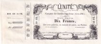 France 10 Francs - Banque de l\'Unité - 1870