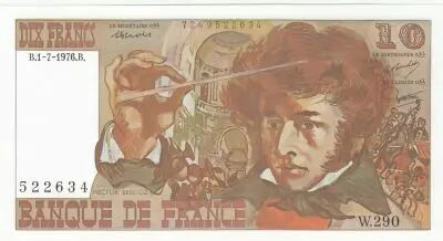 France 10 Francs - Berlioz - 01-07-1976 - Serial W.290