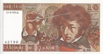 France 10 Francs - Berlioz - 01-08-1974 - Serial Q.66 - P.150