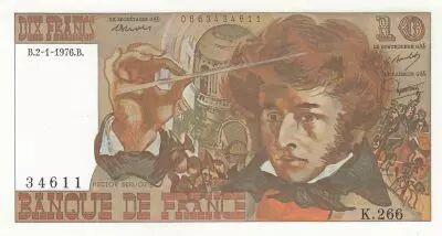 France 10 Francs - Berlioz - 02-01-1976 - Serial K.266