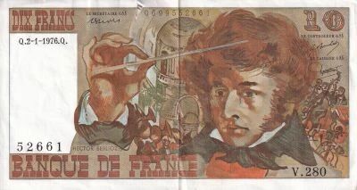 France 10 Francs - Berlioz - 02-01-1976 - S�rie V.280