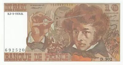 France 10 Francs - Berlioz - 02-03-1978 - Serial D.302