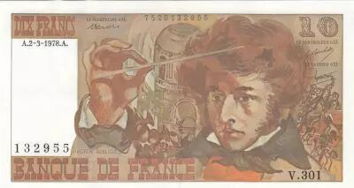 France 10 Francs - Berlioz - 02-03-1978 - Serial V.301
