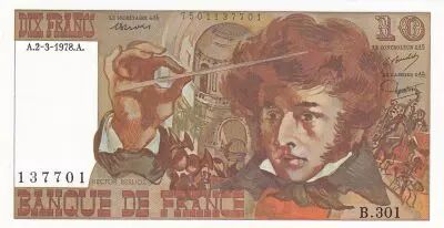 France 10 Francs - Berlioz - 02-03-1978 - S�rie B.301