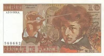 France 10 Francs - Berlioz - 02-03-1978 - S�rie W.301