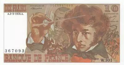 France 10 Francs - Berlioz - 02-03-1978 - S�rie W.301