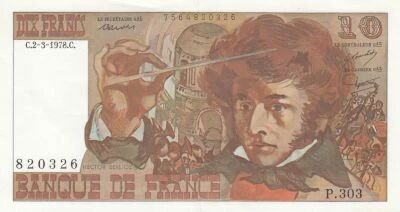 France 10 Francs - Berlioz - 02-03-1978 - Series P.303