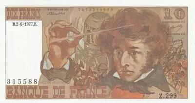 France 10 Francs - Berlioz - 02-06-1977 - Serial Z.299