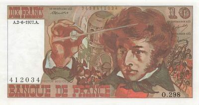 France 10 Francs - Berlioz - 02-06-1977 - S�rie O.298