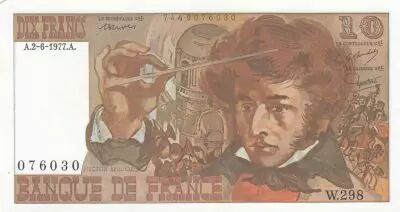 France 10 Francs - Berlioz - 02-06-1977 - S�rie W.298