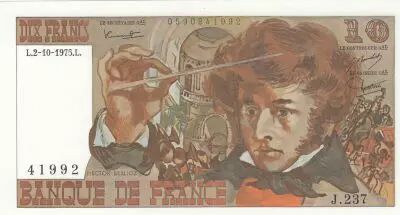 France 10 Francs - Berlioz - 02-10-1975 - S�rie J.237