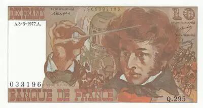France 10 Francs - Berlioz - 03-03-1977 - Serial Q.295