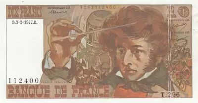 France 10 Francs - Berlioz - 03-03-1977 - S�rie T.296 - Faut�