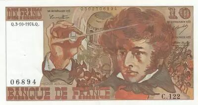 France 10 Francs - Berlioz - 03-10-1974 - Serial C.122