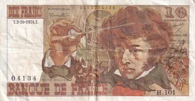 France 10 Francs - Berlioz - 03-10-1974 - S�rie H.101