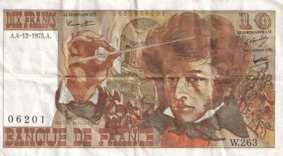 France 10 Francs - Berlioz - 04-12-1975 - S�rie W.263