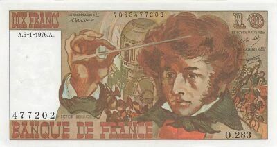 France 10 Francs - Berlioz - 05-01-1976 - S�rie O.283