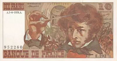 France 10 Francs - Berlioz - 05.08.1976 - S�rie E.292