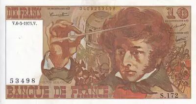France 10 Francs - Berlioz - 06-03-1975 - Serial S.172 - P.150