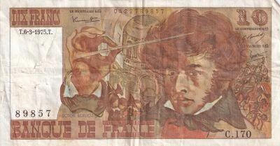 France 10 Francs - Berlioz - 06-03-1975 - S�rie C.170