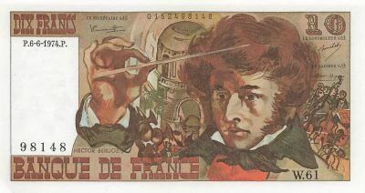 France 10 Francs - Berlioz - 06-06-1974 - Serial W.61