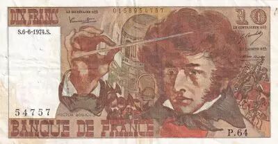 France 10 Francs - Berlioz - 06-06-1974 - S�rie P.64